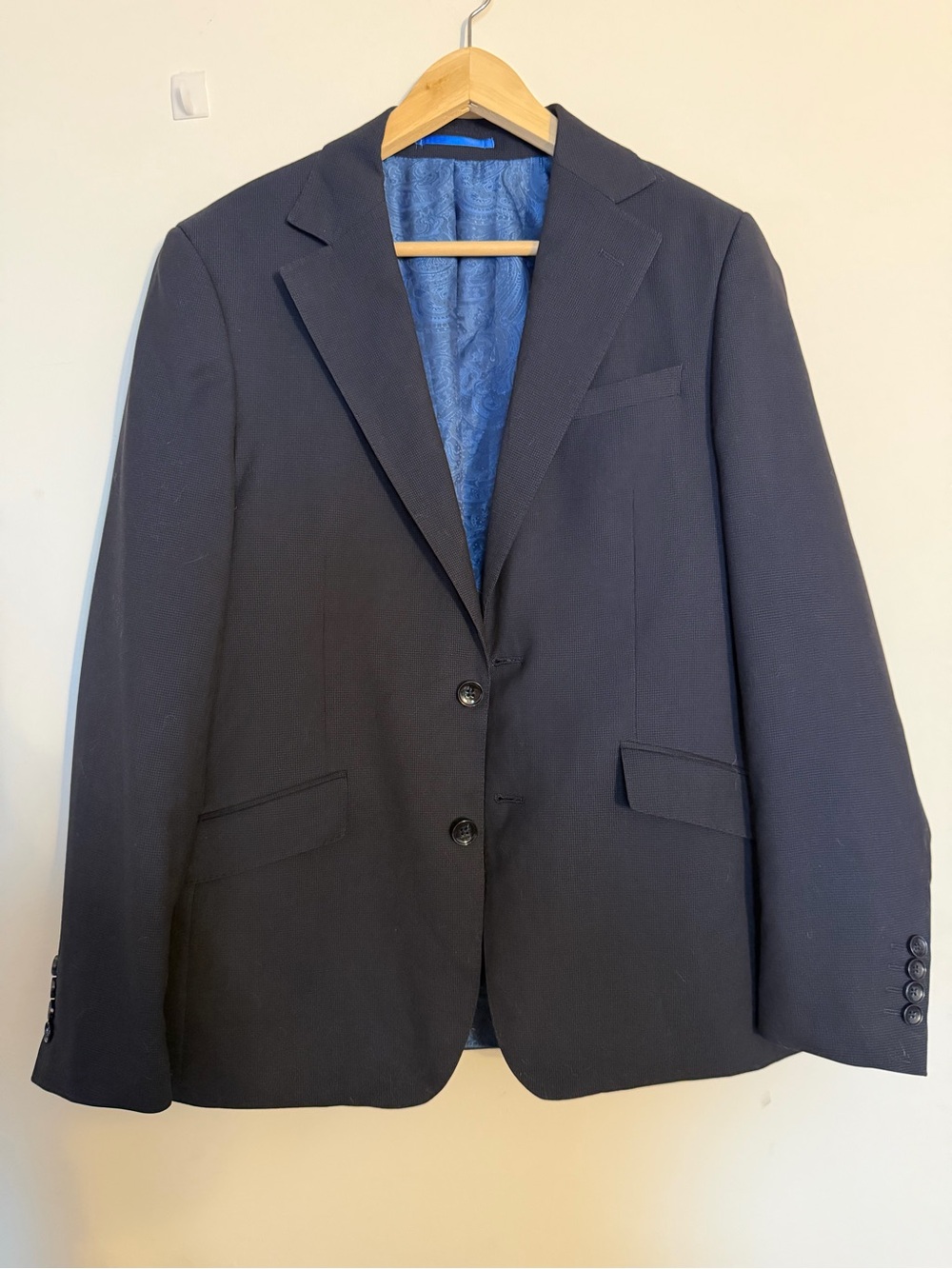 Men's Navy Single-Breasted Blazer - Tailored Sport Coat